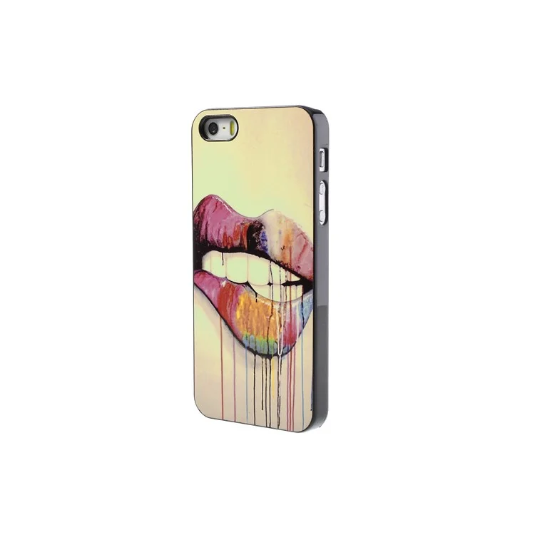 Sexy Lip Aluminum Metal Coated Hard Shell Cover for iPhone 5s 5