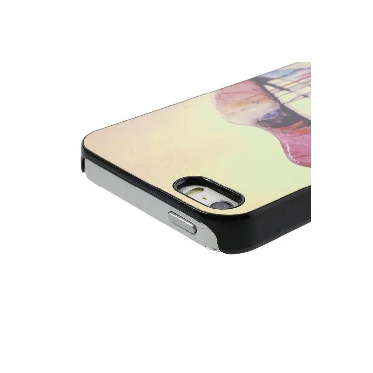 Sexy Lip Aluminum Metal Coated Hard Shell Cover for iPhone 5s 5