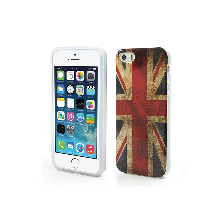 For iPhone 5s 5 Retro Union Jack Flag IMD Gel TPU Shell