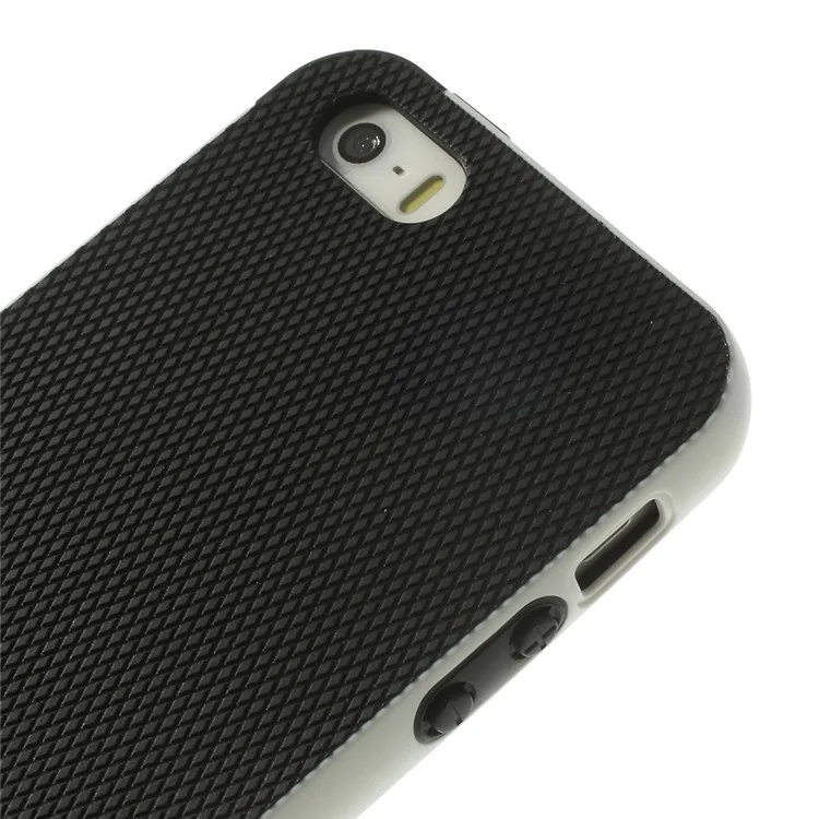Walnutt Multi-color Edge Grid TPU Case for iPhone 5s 5 - Black