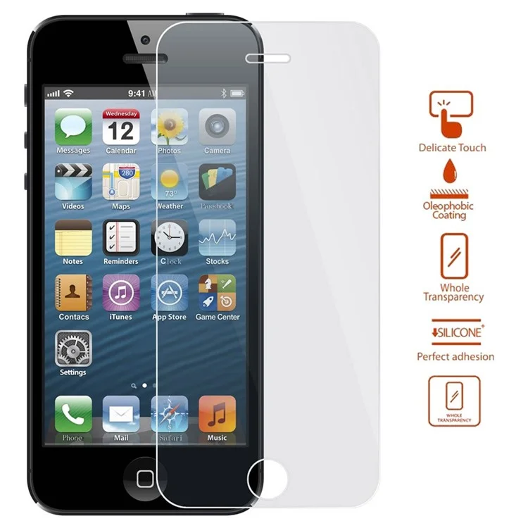 0.16mm 2.5D Explosion-proof Tempered Glass Screen Protector for iPhone 5s 5 5c (Arc Edge)