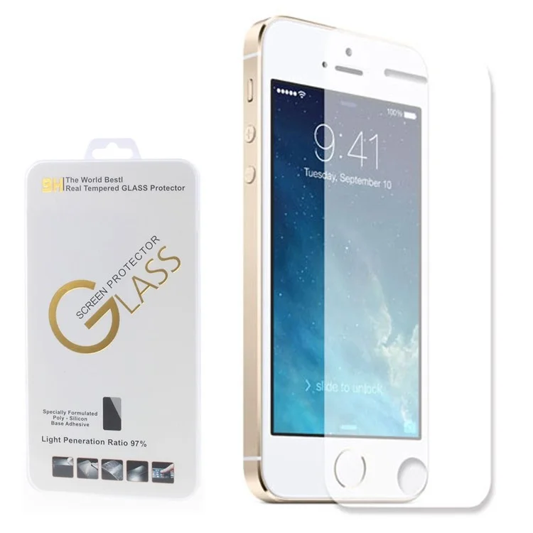 2.5D Ultra Thin 0.2mm Tempered Glass Screen Protector for iPhone 5s 5c 5