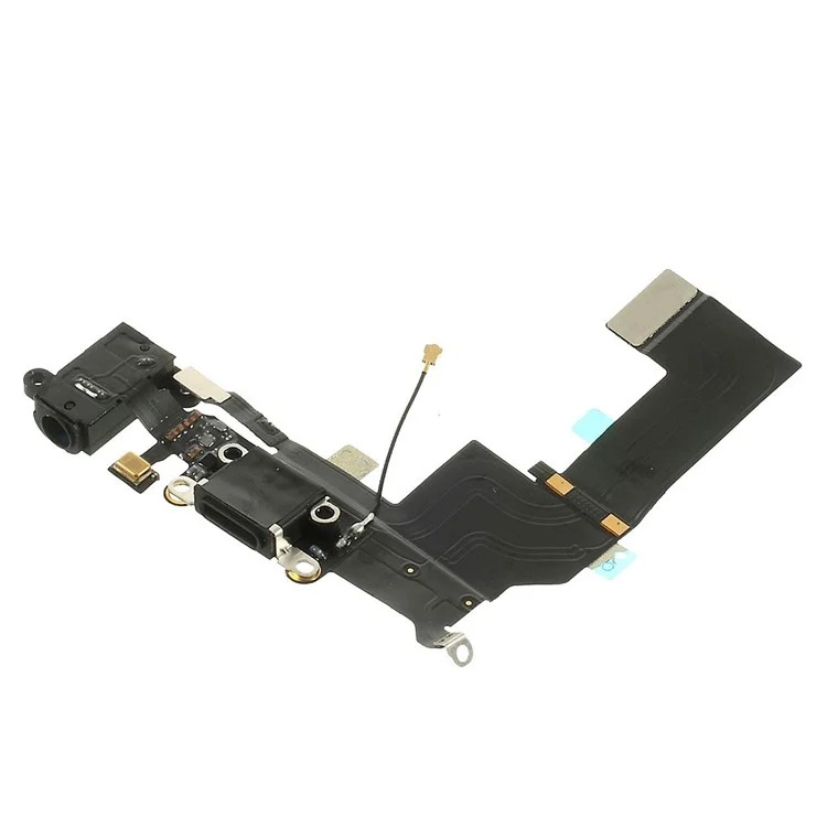 For iPhone 5s Charging Port Dock Connector Earphone Jack Flex Cable (OEM, not brand new) - Black