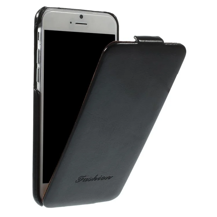 Crazy Horse Grain Vertical Leather Case for iPhone 6 4.7 inch - Black
