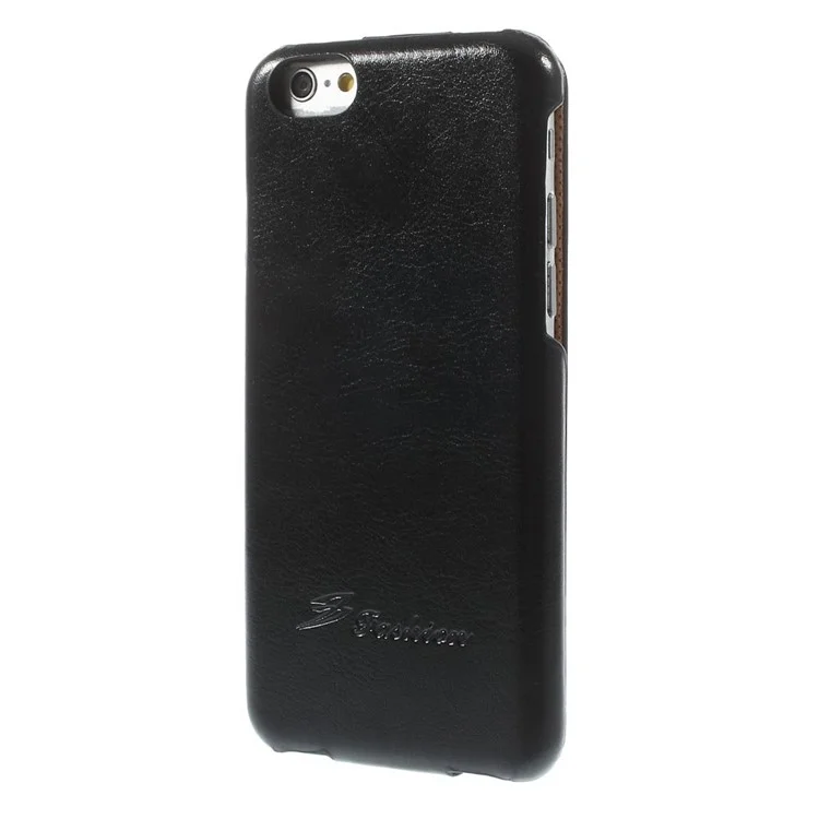 Crazy Horse Grain Vertical Leather Case for iPhone 6 4.7 inch - Black