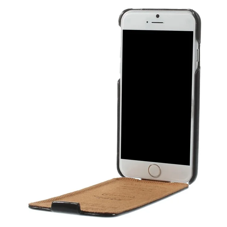 Crazy Horse Grain Vertical Leather Case for iPhone 6 4.7 inch - Black