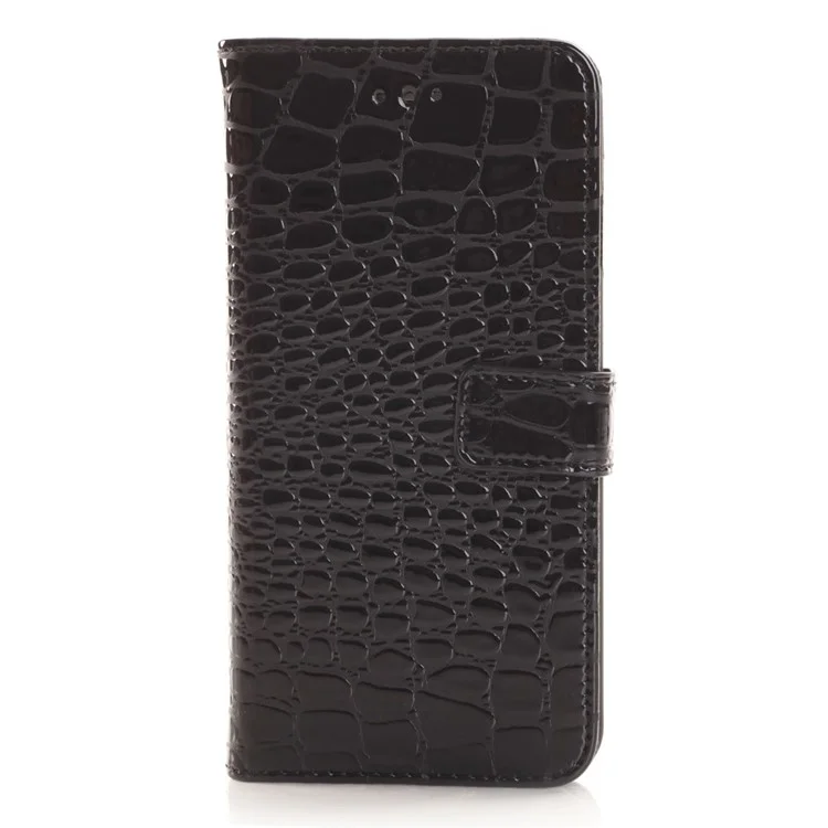 Black Crocodile Texture Magnetic Leather Wallet Case Stand for iPhone 6 4.7 inch