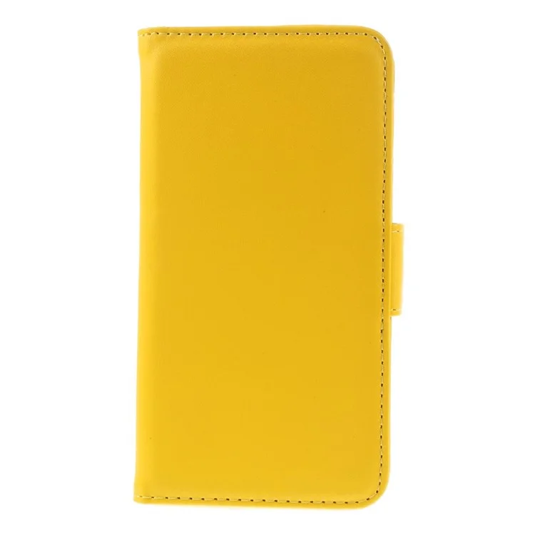 PU Leather Flip Wallet Stand Cover for iPhone 6 4.7 inch - Yellow