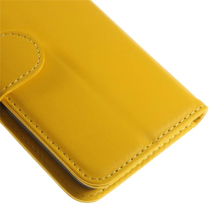 PU Leather Flip Wallet Stand Cover for iPhone 6 4.7 inch - Yellow