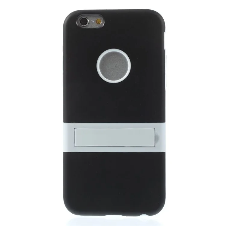 PC + TPU Hybrid Case with Kickstand for iPhone 6 4.7 inch - Black