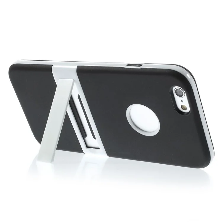 PC + TPU Hybrid Case with Kickstand for iPhone 6 4.7 inch - Black