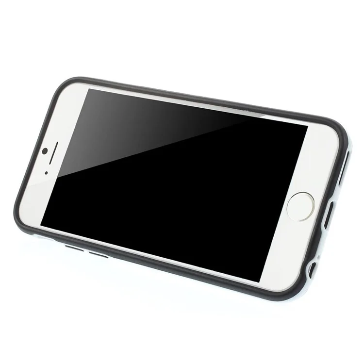 PC + TPU Hybrid Case with Kickstand for iPhone 6 4.7 inch - Black