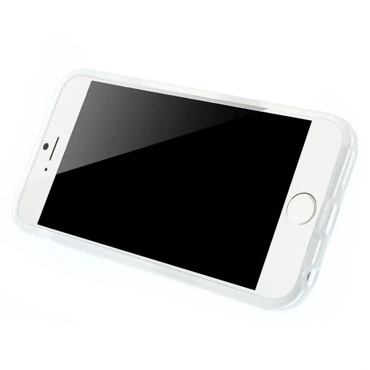 PC + TPU Hybrid Case with Kickstand for iPhone 6 4.7 inch - Transparent