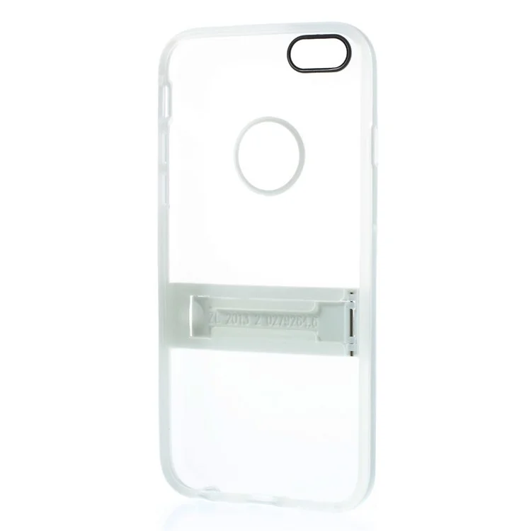PC + TPU Hybrid Case with Kickstand for iPhone 6 4.7 inch - Transparent