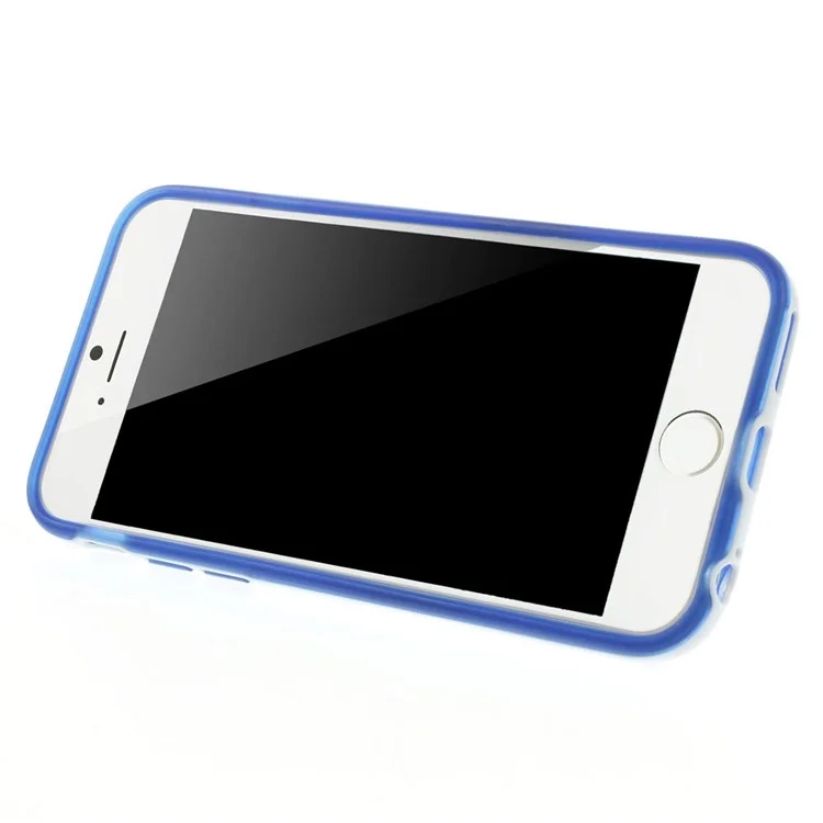 PC & TPU Hybrid Kickstand Case Shell for iPhone 6 4.7 inch - Blue