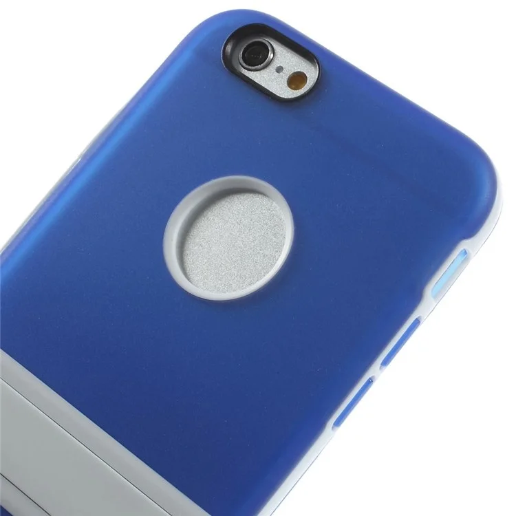 PC & TPU Hybrid Kickstand Case Shell for iPhone 6 4.7 inch - Blue