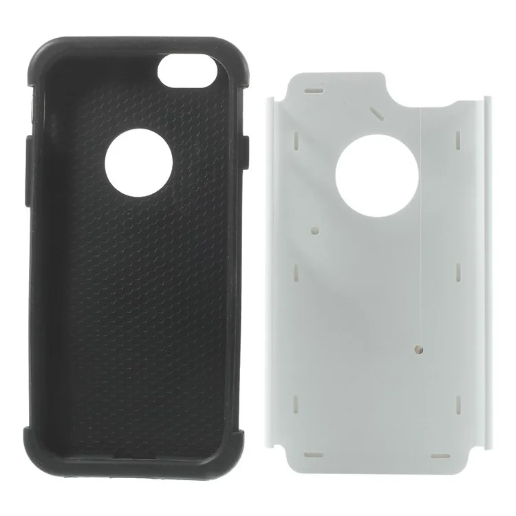 Starry Sky Rhinestones Inlaid PC & Silicone Back Case for iPhone 6 4.7 inch - White