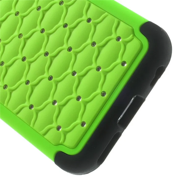 Starry Sky Rhinestones Inlaid PC & Silicone 2 in 1 Case Shell for iPhone 6 4.7 inch - Green