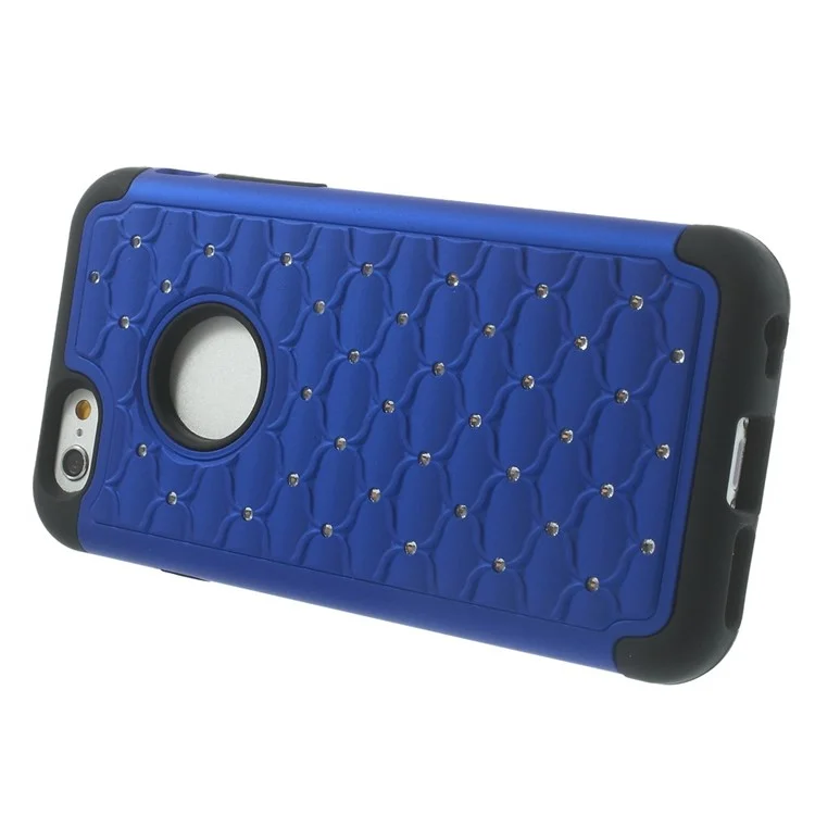 Starry Sky Rhinestones Inlaid PC & Silicone 2 in 1 Detachable Case Cover for iPhone 6 4.7 inch - Dark Blue
