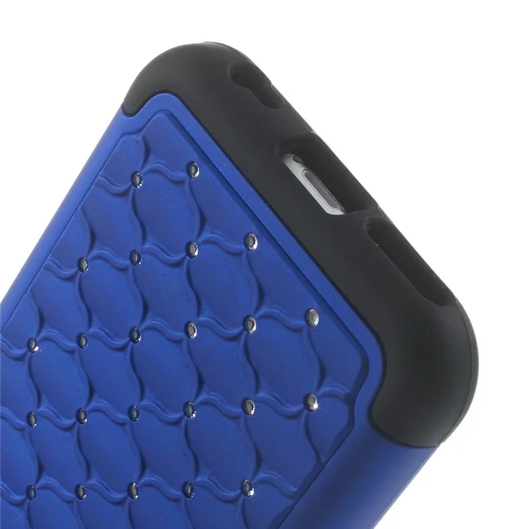 Starry Sky Rhinestones Inlaid PC & Silicone 2 in 1 Detachable Case Cover for iPhone 6 4.7 inch - Dark Blue