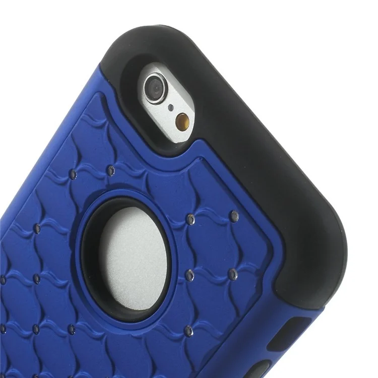 Starry Sky Rhinestones Inlaid PC & Silicone 2 in 1 Detachable Case Cover for iPhone 6 4.7 inch - Dark Blue