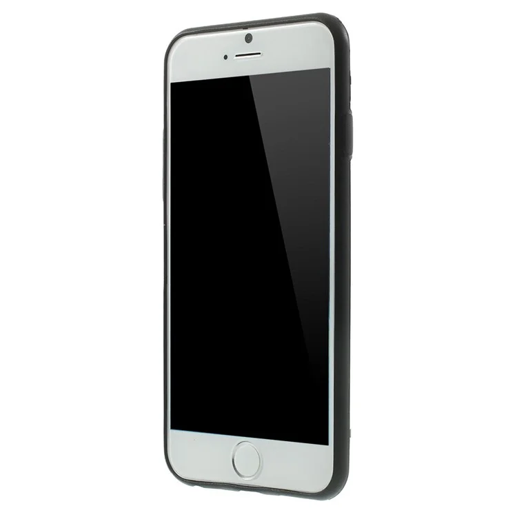 Black TPU Edges + Back Clear Plastic Hybrid Case for iPhone 6 4.7 inch
