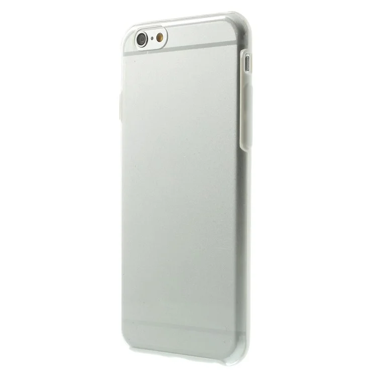 White TPU Edges + Back Clear Plastic Hybrid Shell for iPhone 6 4.7 inch
