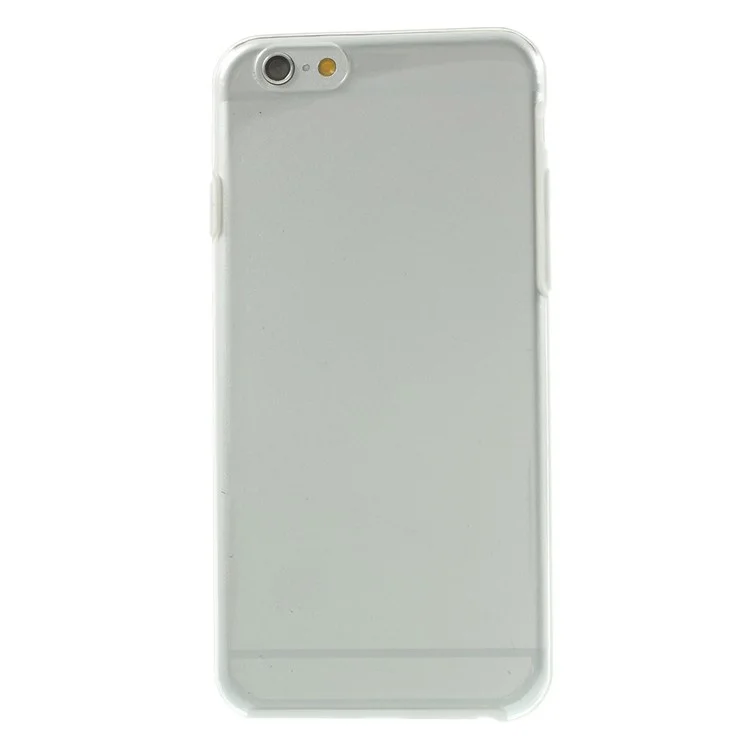 White TPU Edges + Back Clear Plastic Hybrid Shell for iPhone 6 4.7 inch