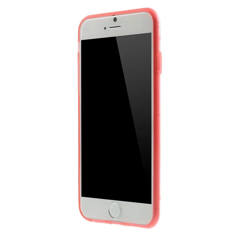 Red TPU Edges + Clear Back Plastic Protective Case for iPhone 6 4.7 inch