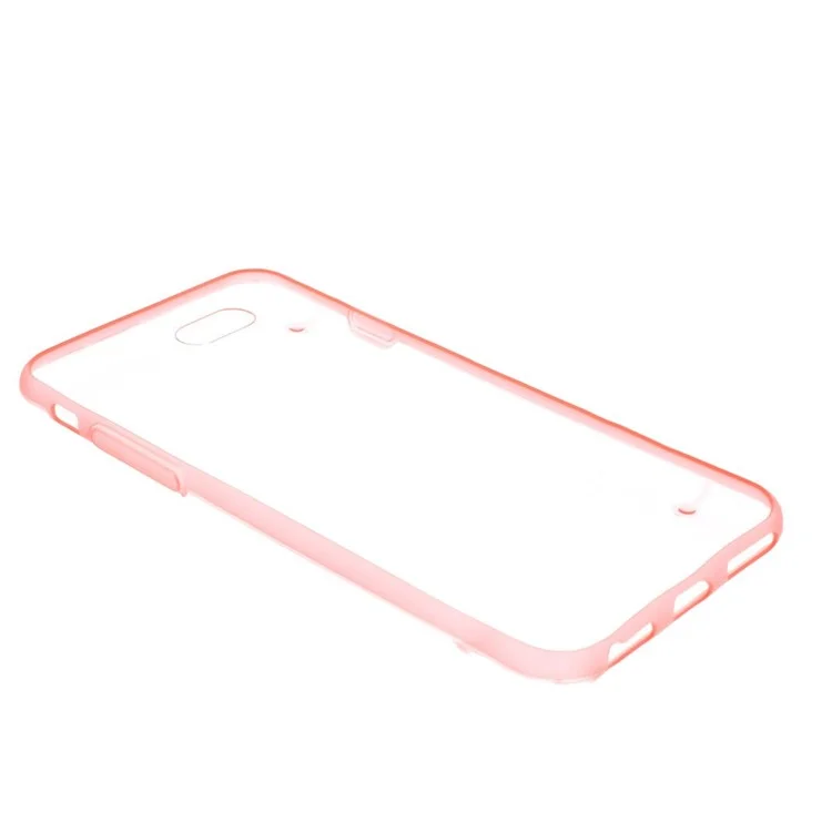 Red TPU Edges + Clear Back Plastic Protective Case for iPhone 6 4.7 inch