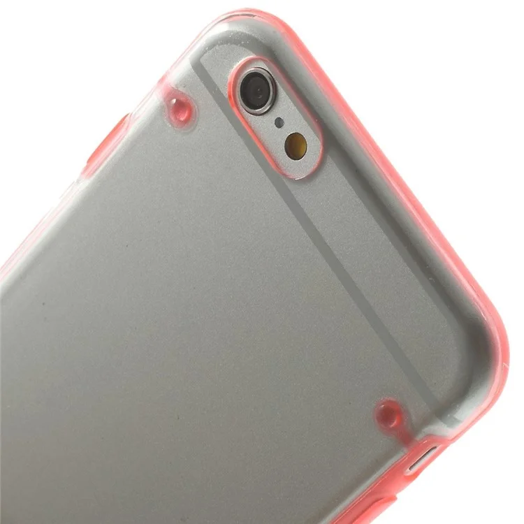 Red TPU Edges + Clear Back Plastic Protective Case for iPhone 6 4.7 inch