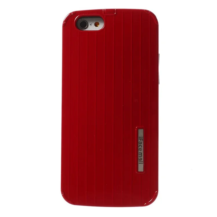 Good Quality for iPhone 6 4.7 inch iFace Vertical Stripes PC & TPU Combo Cover - Red