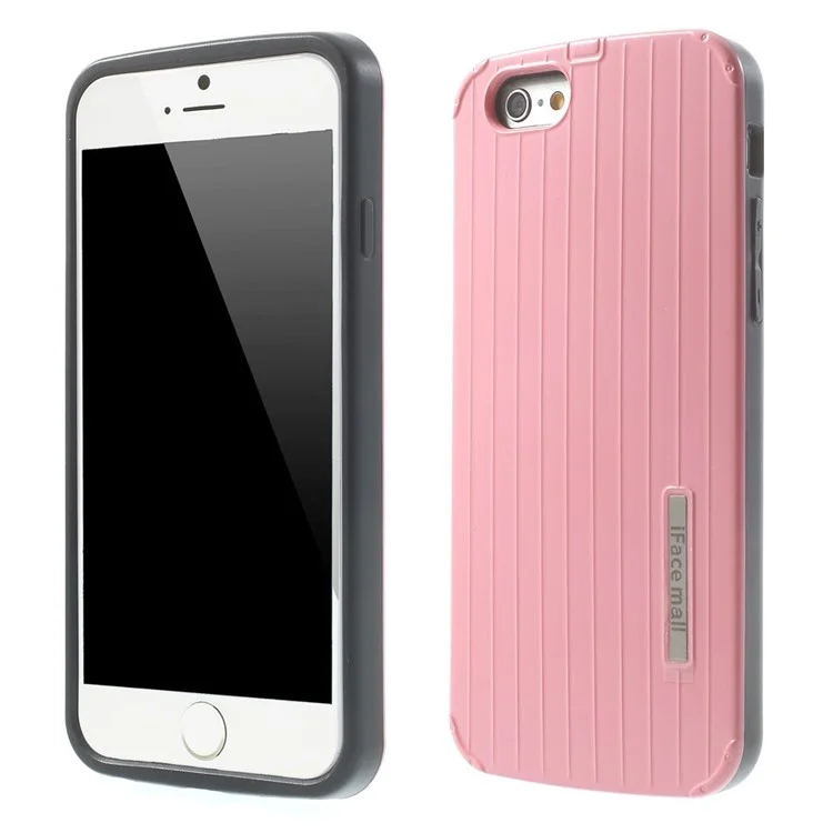 Good Quality for iPhone 6 4.7 inch iFace Vertical Stripes PC & TPU Hybrid Cover - Pink