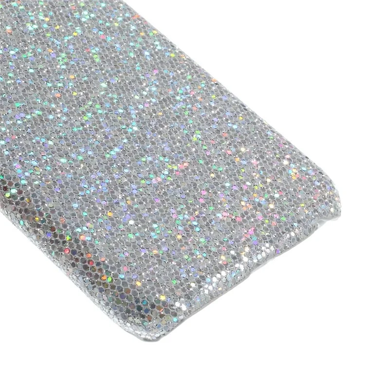 Glittery Sequins Leather Coated Hard Shell for iPhone 6 4.7 inch - Silver