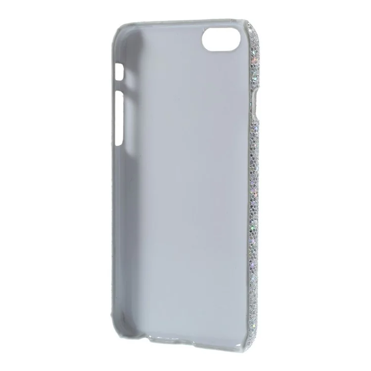 Glittery Sequins Leather Coated Hard Shell for iPhone 6 4.7 inch - Silver