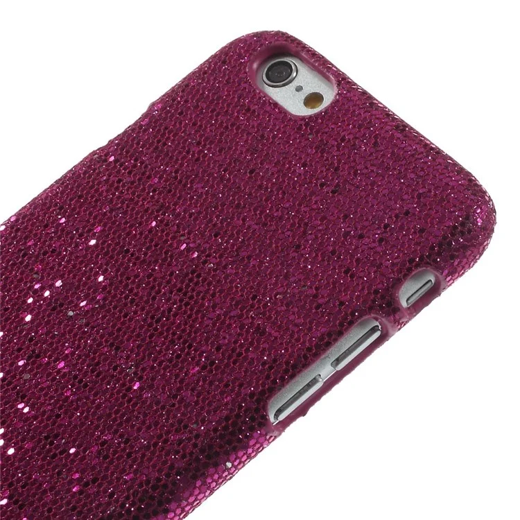 Glittery Sequins Leather Coated Hard Case Shell for iPhone 6 4.7 inch - Rose