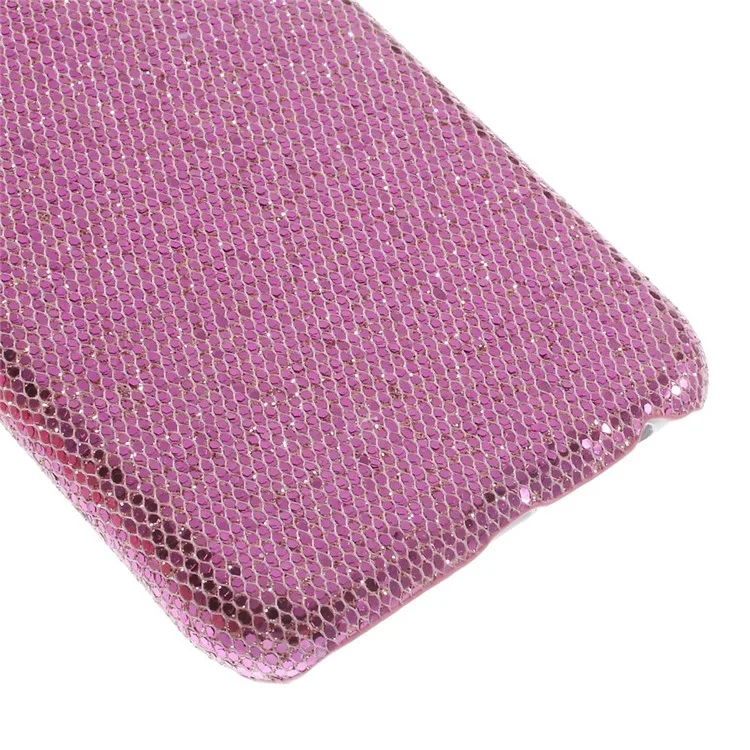 Glittery Sequins Leather Coated Hard Plastic Case for iPhone 6 4.7 inch - Pink