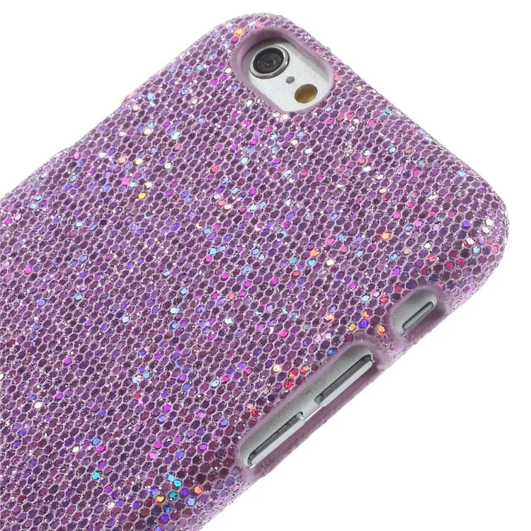 Glittery Sequins Leather Coated Hard Cover Case for iPhone 6 4.7 inch - Light Purple