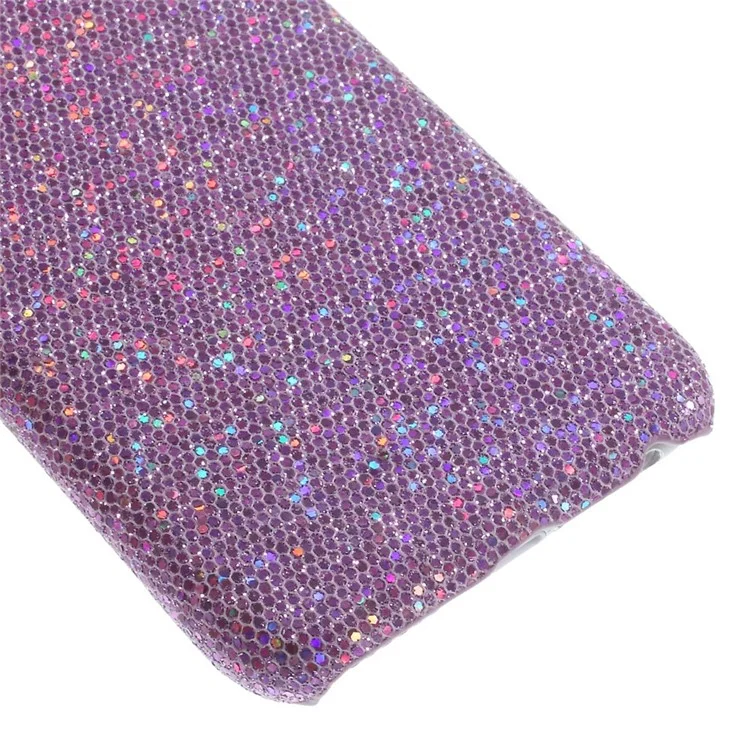 Glittery Sequins Leather Coated Hard Cover Case for iPhone 6 4.7 inch - Light Purple