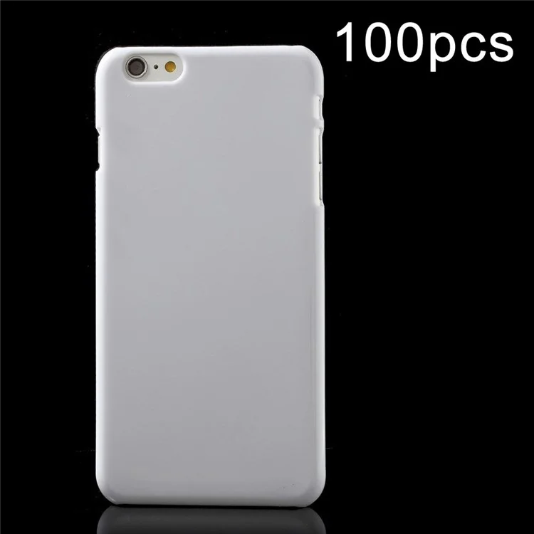 100PCS DIY Style Glossy Hard Back Case for iPhone 6 4.7 inch - White