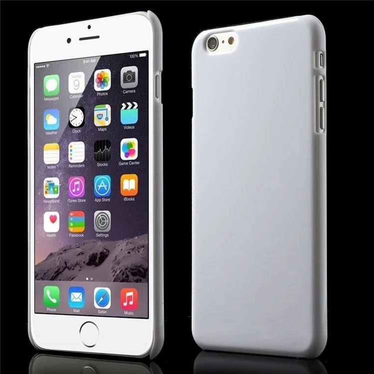 100PCS DIY Style Glossy Hard Back Case for iPhone 6 4.7 inch - White