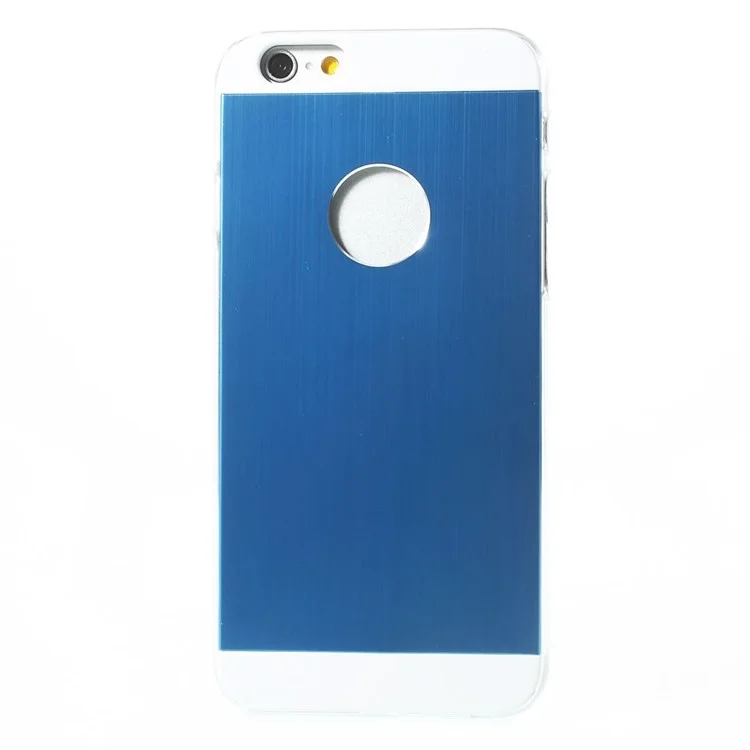 Blue Brushed Aluminum Skin Hard Case Accessory for iPhone 6 4.7 inch