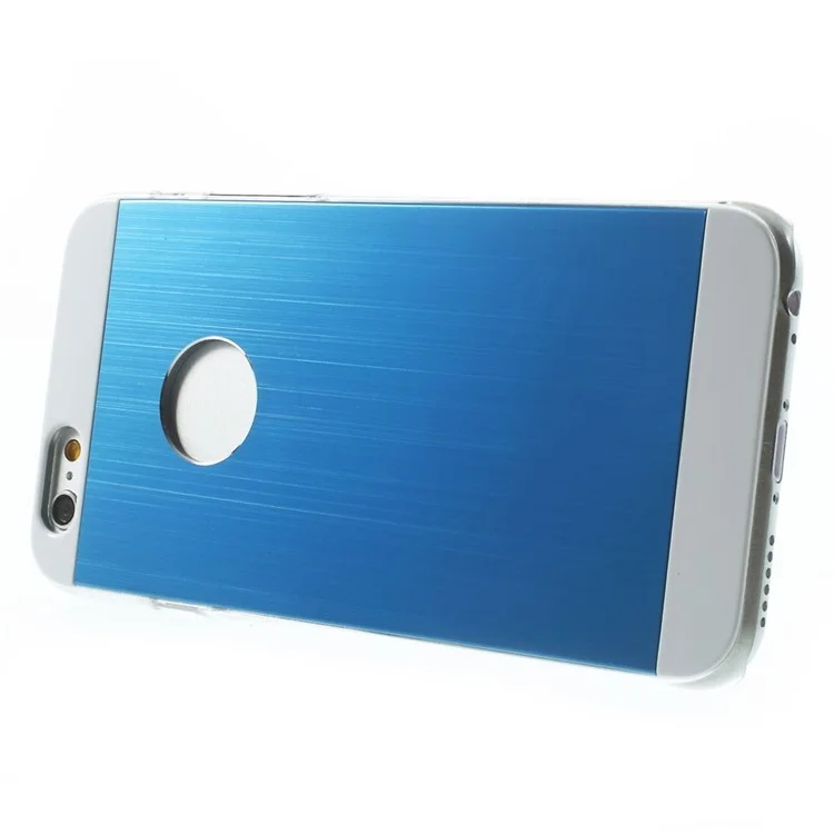Blue Brushed Aluminum Skin Hard Case Accessory for iPhone 6 4.7 inch