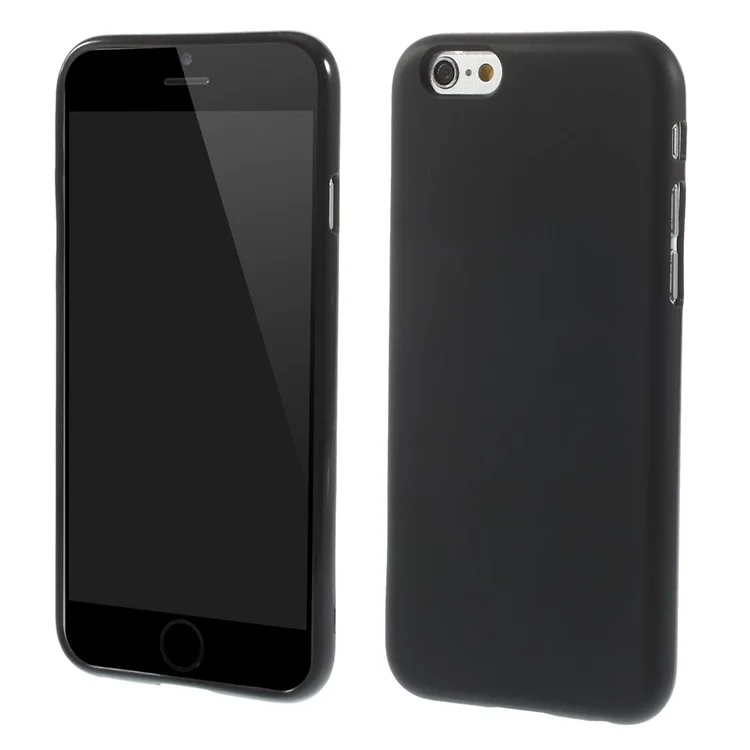 Matte Anti-fingerprint Soft TPU Case for iPhone 6 4.7 inch - Black