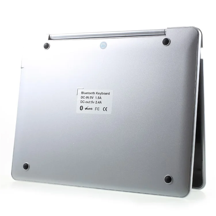 Lastest Wireless Bluetooth Keyboard Plastic Case for iPad 2 3 4 - Silver