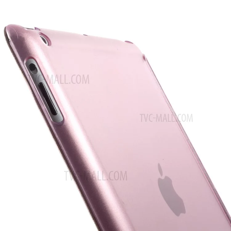 Pink Slim PU Leather Smart Cover with Back Hard Plastic Case for iPad 2 / 3 / 4