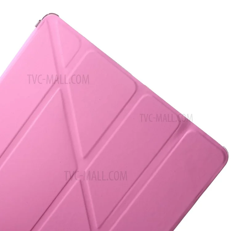 Pink Slim PU Leather Smart Cover with Back Hard Plastic Case for iPad 2 / 3 / 4