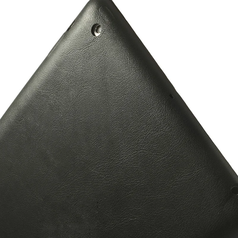 Four-fold Leather Smart Case for iPad 2 3 4 w/ 2-way Kickstand - Black