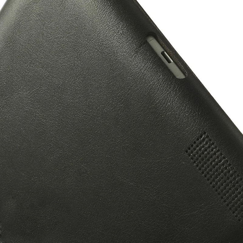 Four-fold Leather Smart Case for iPad 2 3 4 w/ 2-way Kickstand - Black
