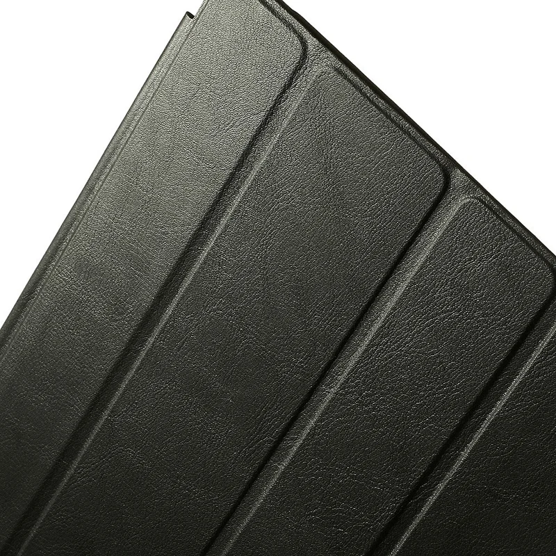 Four-fold Leather Smart Case for iPad 2 3 4 w/ 2-way Kickstand - Black